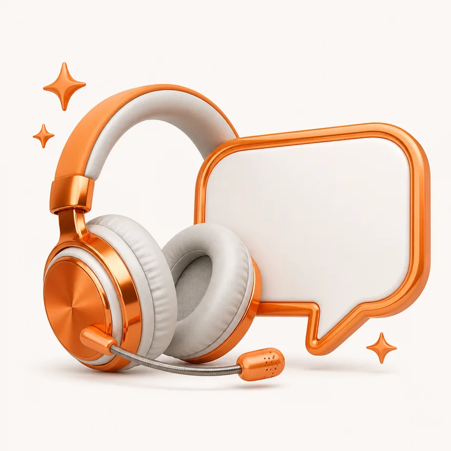Headset with speech bubble — Fortunica