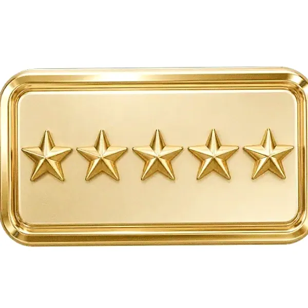 Five-star rating plaque — Fortunica