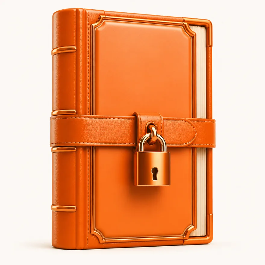Book with padlock strap — Fortunica