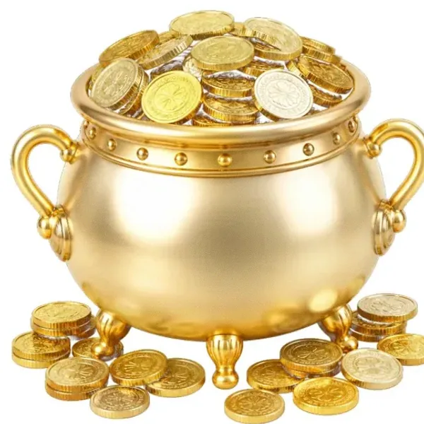 Coin-filled cauldron — Fortunica